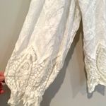 Bluivy Scallop Hem Embroidery Lace Blouse Women's Large Ivory Boho Hippie Dainty White Photo 6