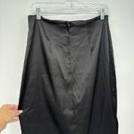 Byer Too California Vintage Black Satin Long Skirt Juniors Size 11 Slit Formal Photo 5
