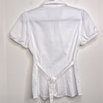The Limited  Short Sleeve White Blouse Top Women’s Size Medium Ties in Back Photo 4