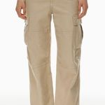 TNA size 00 xxs tan khaki cargo Beige Casual Pants baggy Photo 0