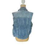Torrid Blue Denim Sleeveless Vest Jean Jacket Womens Pockets Buttons Size 3 Photo 5