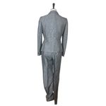 Le Suit Lined Pant Suit One Button Peak Lapel Straight Pant Gray Women’s Size 4 Photo 3