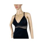 Gilligan & O'Malley Large Small Lace Chemise Lingerie Nightie Mesh Accent Sexy Black Photo 1