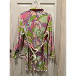 Peppermayo  Psychedelic Swirl Print Pleated Long Sleeve Shirt Dress Size 10 Photo 3