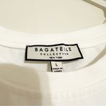 Bagatelle  Collection White Embroidered Feminine Flirty Tee Shirt Cotton Top Photo 1