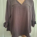 Maurice's Sz 1 Women's V-Neck Roll-Up Sleeve Top - NWOT Photo 2