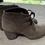 Clarks  Brown Suede Ankle Booties Photo 1