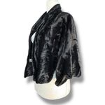 Vintage 50s Jean’s Of California Black Faux Fur Cropped Jacket Classic Evening Photo 3