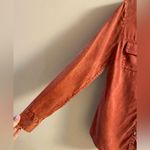 Soft Surroundings  button front shirt burnt Orange lyocell Medium Photo 4