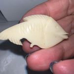 Vintage Carved Bone Koi Fish Brooch Photo 5