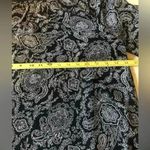 Artisan NY Black Paisley Cold Shoulder Long Sleeve Lined Shift Dress Size 8 Photo 5