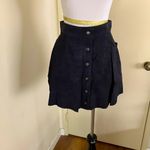 Bagatelle  Dark Gray Front Snap Buttons Leather Skirt Photo 4
