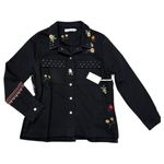 Billy T Black Embroidered Throw It On Denim Jacket – Size Medium (NWT) Photo 14