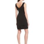 Harper Rose Solid Black Sleeveless Faux Feather Fringe Sheath Dress Size 4 Photo 11