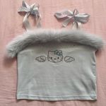 Forever 21 Hello Kitty X Tank Top with Fur Trim Photo 0
