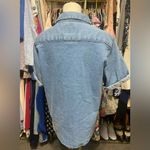 Velvet Heart  Blue Denim Boxy Buttoned Top Photo 2