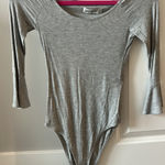 Abercrombie & Fitch Abercrombie Gray Ribbed Bodysuit Photo 0