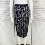 i Jeans by Buffalo Laser Cut Pencil Skirt Black White Small Photo 1