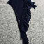 Free People SOLD OUT  Taylor Sequin Tube Top blue tiered ruffle Marin sheer shirt Photo 0