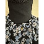 Loft Chic  SzM Floral Print Preppy Chiffon Ruffle Sleeves Maxi Dress Cottage Core Photo 1