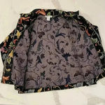 Vintage Dress Barn Victorian Floral Zip Jacket Tapestry Womens Large Grandmacore Black Photo 4