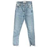AGOLDE  Nico High Rise Blue Light Wash Chew Hem Distressed Skinny Jeans size 23 Photo 1