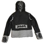 Buckle BKE Sweater Womens Medium  Raw Edge Sherpa Lined Hoodie Button Full Zip Photo 2