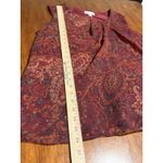 Coldwater Creek  Red Paisley Top XL Sleeveless Women’s Blouse X-Large Shirt Work Photo 6