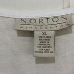 Norton Mcnaughton Women's Cream Linen Floral Design Maxi Dress Size XL Photo 5