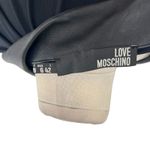 Love moschino Shirt Dress Collared Leather Detail Short Sleeve Black Size US 6 Photo 8