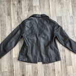 Vintage Jaclyn Smith retro y2k black Leather Blazer Jacket Size M Photo 5
