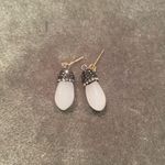Anthropologie #404  White Stone Drop earrings Photo 4