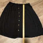 Unbranded Womens Black Faux Button Front Midi Pull On Elastic Back Swing Skirt Size XL Photo 5