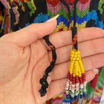 Farm Rio  Black Macaw Night V-Neck Maxi Dress Size Small Photo 7