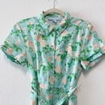 Hill House NWOT  Lily Dress Size XS Linen Midi Shirt Dress in Laura Rose Floral Photo 2