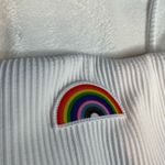 Hollister  Swim One Piece‎ Small Ribbed Strappy Back Rainbow Pride Bathing Suit Photo 2