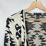 INC International Concepts White & Black Geometric Printed Knit Cardigan M Size M Photo 2