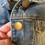 Eddie Bauer  blue jeans denim cotton jacket long sleeve with pockets size small Photo 2