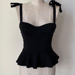 Urban Outfitters UO Bustier Tie-Shoulder Peplum Top Photo 0