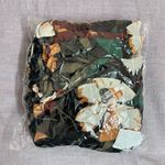 Black Square Neck Cottagecore Floral Chiffon Blouse With Ruffle Sleeves Top Multiple Photo 5