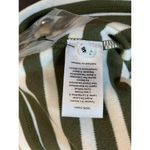 Talbots Striped Dress Women Small Cotton Olive Ivory Silver Button Detail Preppy Photo 6