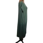 Banu Bora maxi fringe loop hem casual dress in deep forest green size S Photo 2