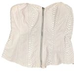 Carmen Gray Snake Print Zip Crop Top Small White Photo 0