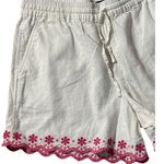J.Crew Antibes Shorts Linen-Blend Embroidered Scallop Hem Size Small Photo 4