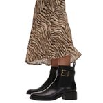 Mango  Black Slip On Chelsea Boots Elastic Panel & Buckle Size 37/ 6.5 Photo 1