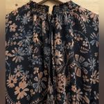 Free People Sz XSmall Clarissa Floral Printed Puff Sleeve Cropped Blouse Revolve Photo 8