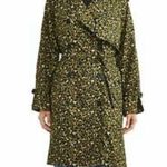NWOT Textile Elizabeth & James Trench Coat Rain Leopard M Black Size M Photo 0