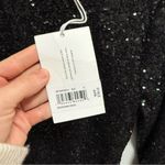 frame denim Frame black sequin embellished long sleeve mini dress holidays party NYE disco Photo 2