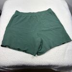 Aerie Dark Green Fleece Cutoff Relaxed Fit Sweat Shorts XXL 2XL Lounge Elastic Photo 4