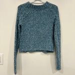 Free People  Womens Avalon Sweater Medium Blue Speckled Crewneck Knit Photo 2
